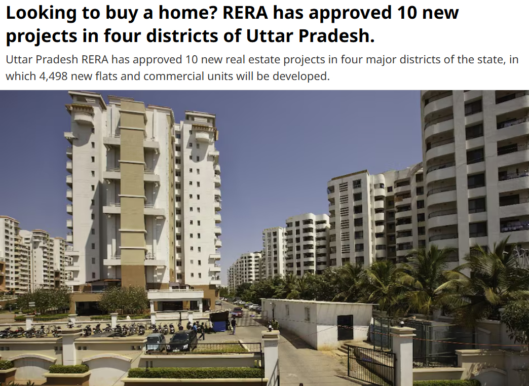 Lucknow pioneers in RERA approval for fresh projects.